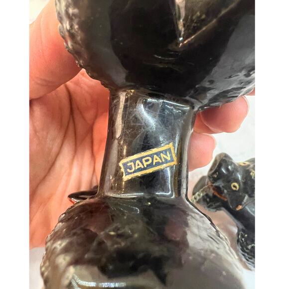 Vintage Poodle on Chain with two Pups - Japan - Picture 5 of 5